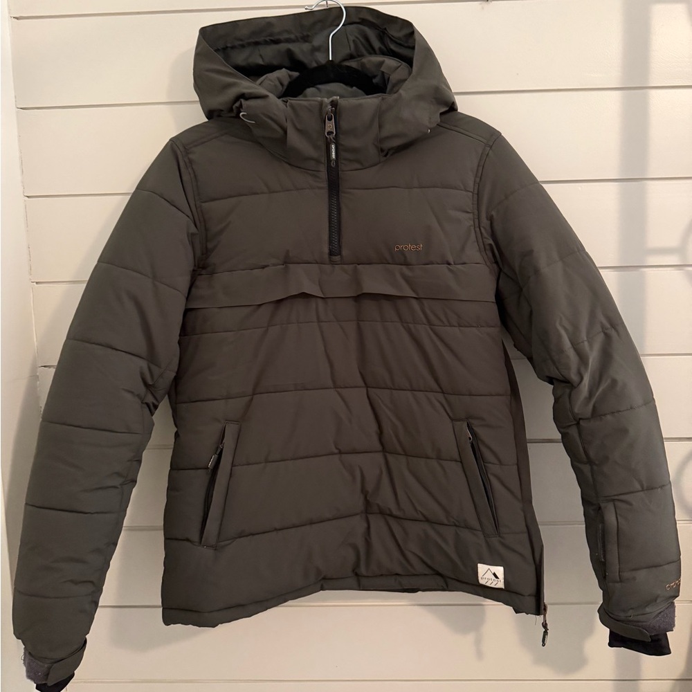 Protest Gaby Dark Green Ski/Snowboarding Puffer Jacket